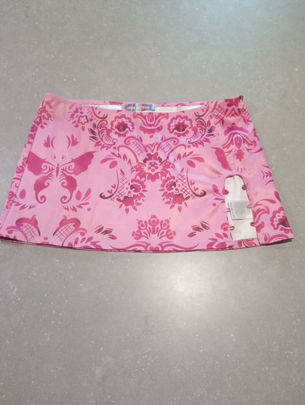 Urban Outfitters Pink Floral Damask Mini Skirt